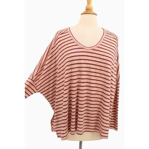 We The Free People Pandora's Box Top Small Striped Dolman Sleeve Grunge Boho